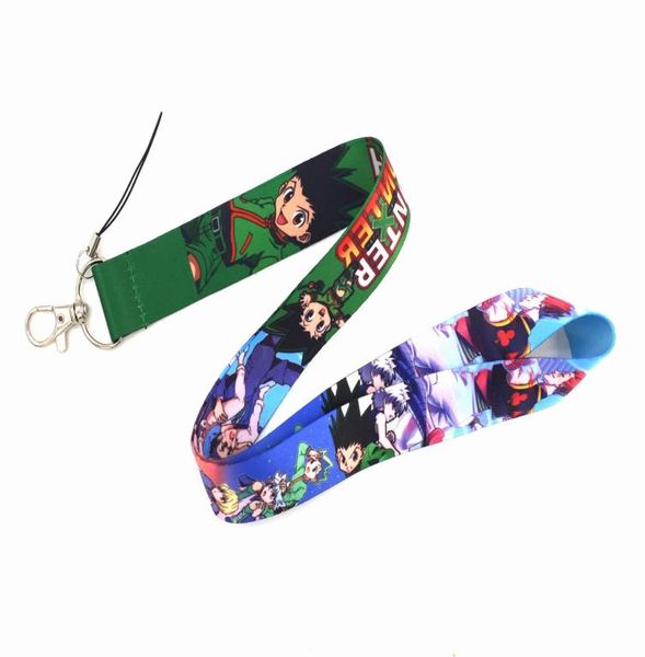 Ganzes Handy -Gurte Charms 20pcs Anime Japan Hunter Hunter Cartoon Mobile Lanyard Schlüsselketten -ID -Karten -Hänge Seil Sling NE6484342