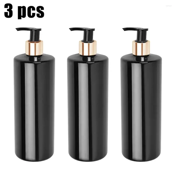 Sıvı Sabun Dispenser 3pcs 500ml Pet Dispensers Boş Yeniden Kullanılabilir Şampuan Losyon Şişeleri Banyo için pompa pres ile