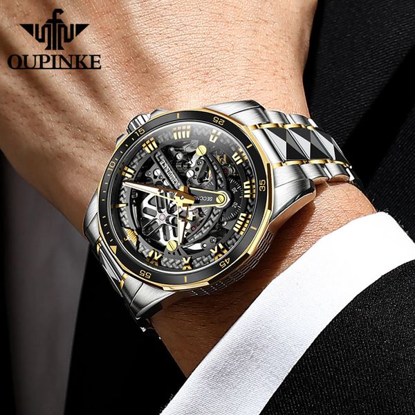 OUPINKE 3178 Heißverkaufs Uhrengeschenke für Männer High -End -Uhren -Mode -Business -Büro -Uhr Luxus wasserdichte mechanische Uhr coole kleine und beliebte Uhr