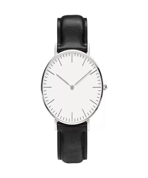 Designer masculino DW Women Fashion Watches Daniel039s Black Dial Leather Strap Clock 40mm 36mm Montres Homme264K6958423