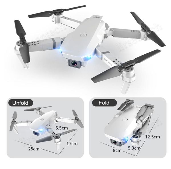 5x E59 RC LED Drone 4K HD Video Camera Aerial Pographion Helicóptero 360 graus Flip WiFi Long Battery Life for Kis Adult 20201949111