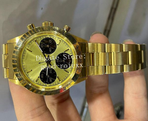 Orologi vintage cronografo orologio maschile uomini meccanici 7750 vento giallo oro eta paul newman cosmograph valjoux antico orologio sportivo