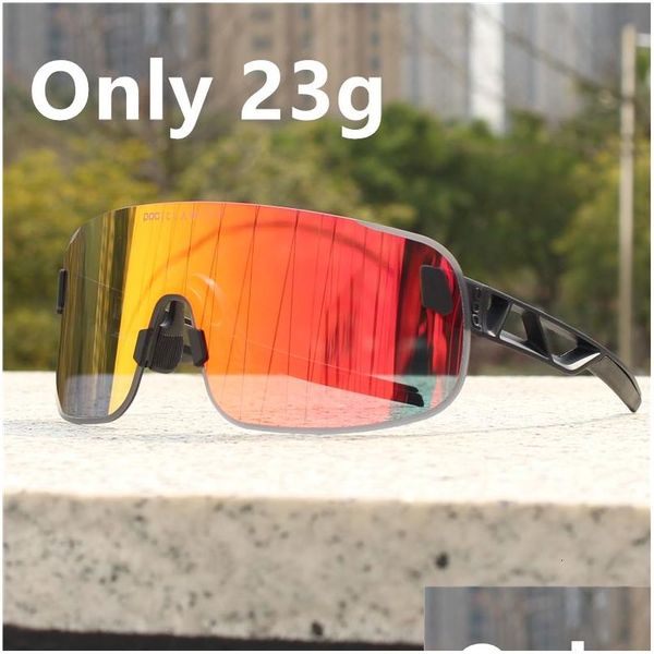 Outdoor Eyewear POC ERCOICIC CYPLASSE SONNELLERSE SORT SORT STRASSE Mountain Bike Fahrrad Fahrrad Reitbrille Brille De Sol Mascino Lauf Drop Deli DHP69