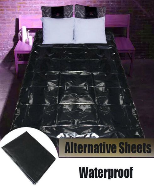 4 dimensioni di sesso nero impermeabile nero in gomma per adulti in PVC Foglio bagnato Copertina per dormire1558209