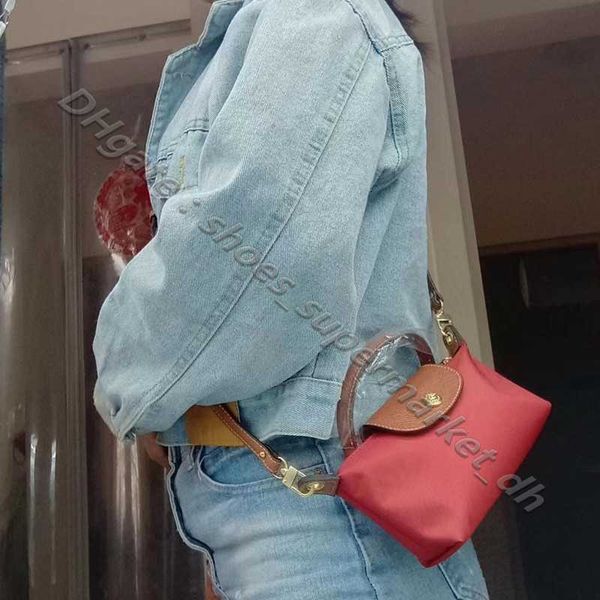 Mobile Crossbody Bag Billig Handtasche Store Mode echtes Leder Großhandel rote Geldbörse Luxus hohe Qualität 2024 Mini Knödel Nylon Frauen Einkaufstaschen Designer