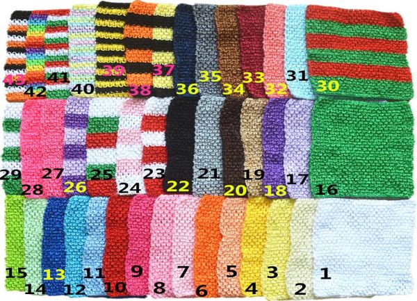 33 Farbe 9inch Baby Mädchen Elastizität Brustwackel Waffel Häkelstirnband Baby Kinder Rayon Tutu Tube Girl Haarband 23 CMX20CM6946210