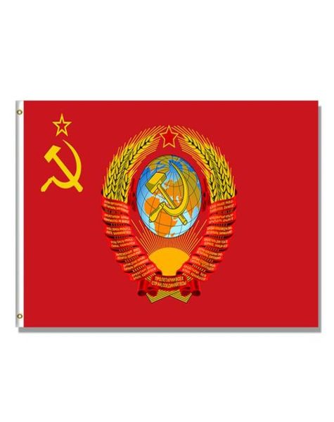 Sowjetunion CCCP UdSSR Russland Flag 3x5 Custom 3x5 gedrucktes hochwertiges Aufhängen des gesamten Landes 150x90cm Werbung 8083355