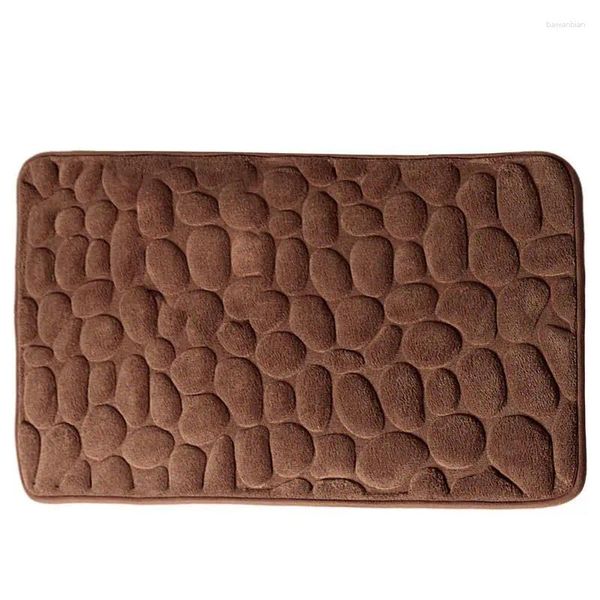 Tappeti da bagno tappeto da bagno in memory foam tappeto super assorbente ciottolo in rilievo facile da usare tappetino anti-slip minimalista