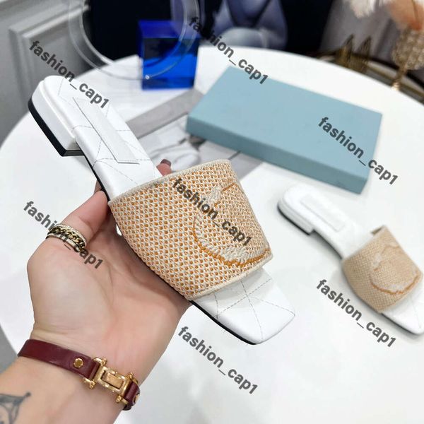 Prade Shoes Luxury Brand Designer Классические пляжные слайдеры Sliders Crochet Flatform Sandale Room Flats Slippers на улице путешествия с размером 35-43