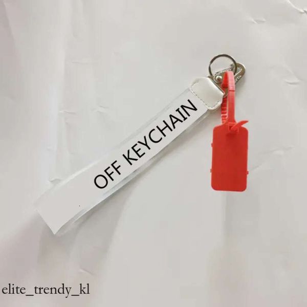 Off Whiteshirt Keychain Fashion Series Marke Transparent Off Key Chain Designer geschnitzte Legierung Schnallen Männer hängen Seil dekorativ vor Whithoes Keycahin 832