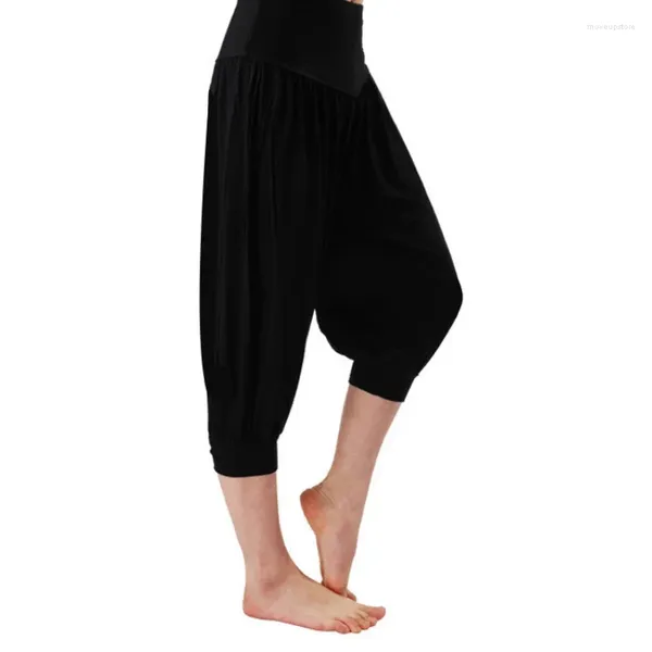 YOGA Roupa de bezerro Women Women Pants Gym Wide Leg Plus Size S -xxl Loose Longa Troushers for Dance Soft Modal Home