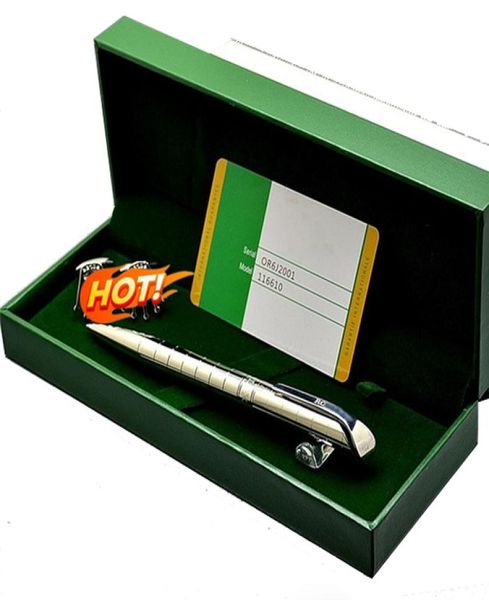 Geburtstagsgeschenkstifte RLX Branding Ballpoint Pen Stationery Office School Schreiben Vorräte Schreiben Sie reibungslose Manschettenknöpfe mit Box Packaging8635739