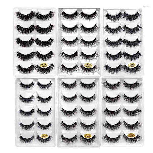 Cílios falsos 5 pares 3d Mink Dramatic Lashes