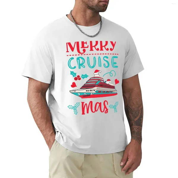 Cópia masculina de cópia do Merry CruiseMas Roupas hippie de camiseta de camiseta rápida camisetas em branco