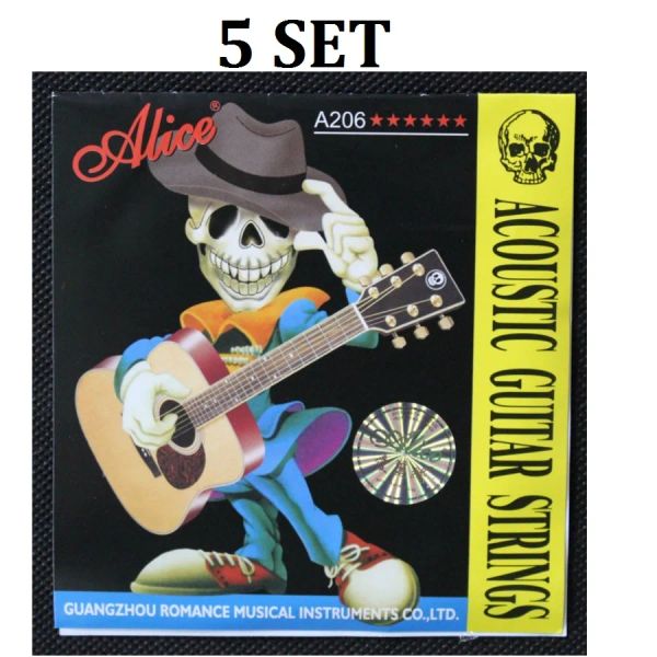 Кабели 5 комплектов Alice Acoustic Guitar Strings A206 серия профессиональных гитарных струн гитарные аксессуары