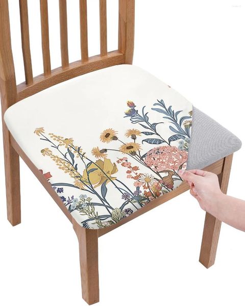 Coperture per sedie Flower retrò a mano dipinto di elasticità dipinta di elasticità Office protezione per sedili Custodia per la casa cucina per le slipcovers