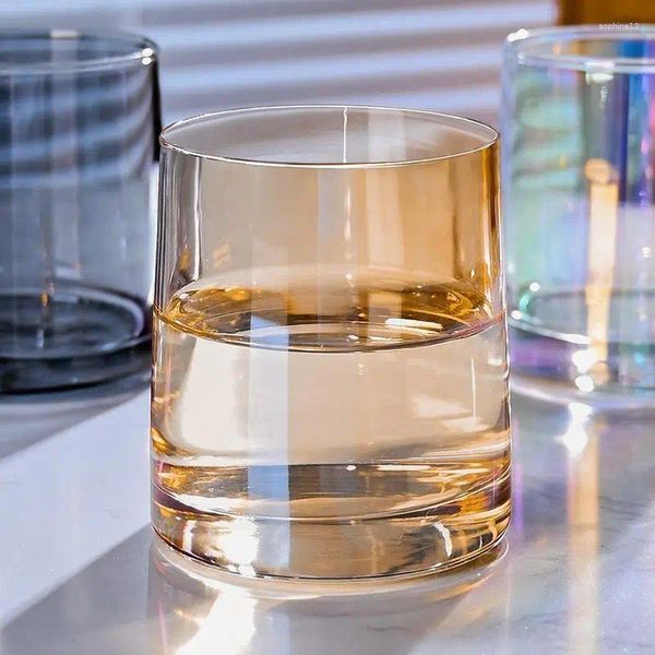 Weingläser klares Glas 2pcs Cocktail Brandy Feste farbenfrohe Vase leicht zu reinigen Geschirrspüler zum Trinken von Weiß