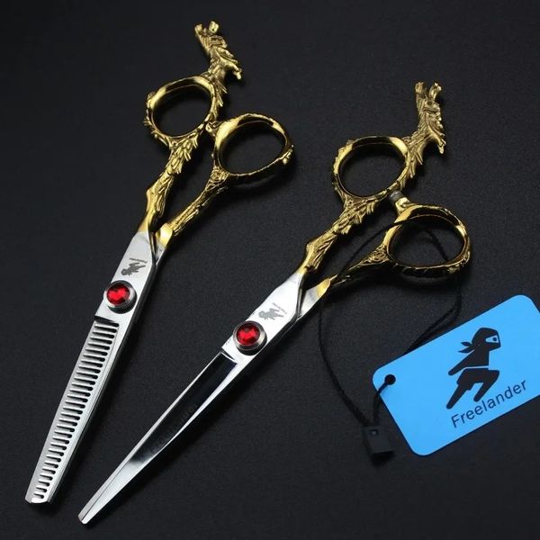 Tesoura de cabeleireiro profissional de 55 a 9 polegadas para corte de cabelo e desbaste do Japão