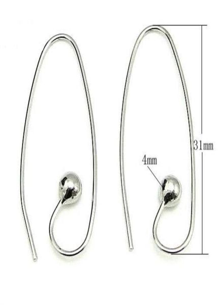 10pcslot 925 ganci per orecchini in argento sterling Clasps Trovare componenti per regalo di gioielli artigianali fai -da -te 08x4x12x30mm WP0687974895