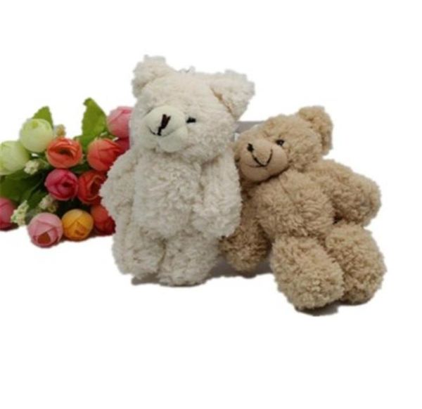 Kawaii Pequenos ursos de pelúcia de pelúcia de pelúcia de pelúcia com cadeia 12 cm Toy TeddyBear Mini Bear Ted Bears Plush Toys Gifts Presente de Natal 4122500