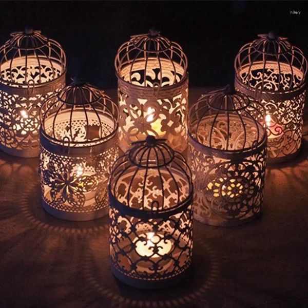 Candele Candele Birdcage Cangoli Calco di ritaglio Vintage Moroccan Style Hanging Lantern Home Decor