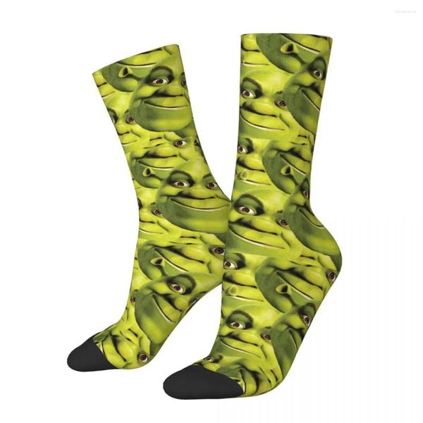 Calzini da uomo inverno da donna casual calde uomini shrek collage sorriso sudore assorbente tubo centrale