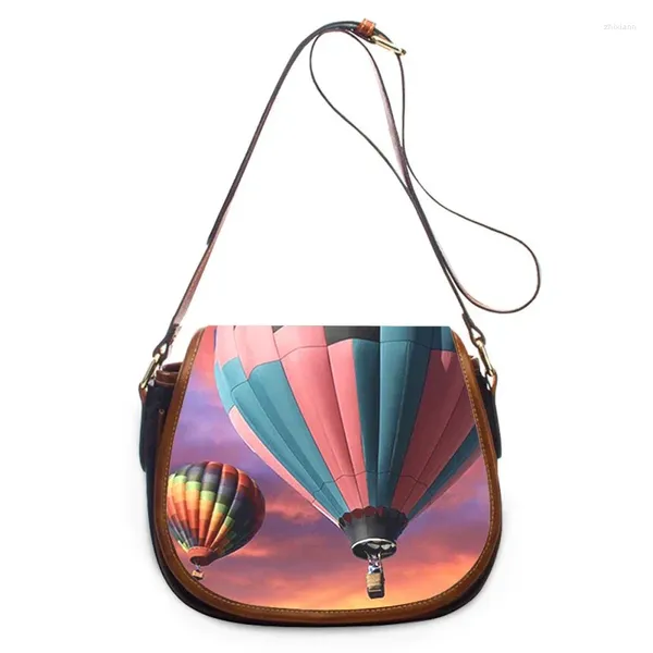 Omuz çantaları ho taha balon gökyüzü 3d baskı moda kadınlar crossbody çanta lüks çanta fermuar