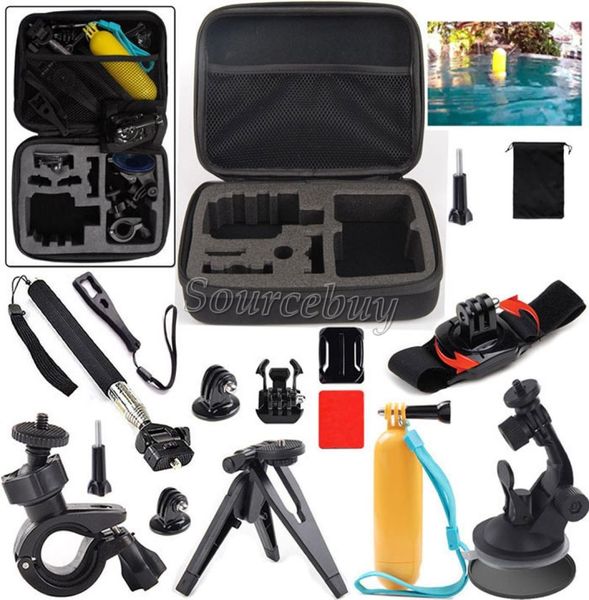 Action Camera GoPro Accessori set go pro remote polso cinturino 13in1 kit da viaggio accessori per auto -shock custodia sport fotocamera 7082771