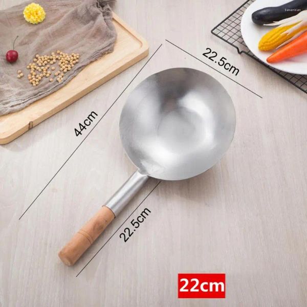 Löffel Küche Gadget Edelstahl Holz/Handle Keine Beschichtung Nicht-Stick-Löffel Wok Gadgets