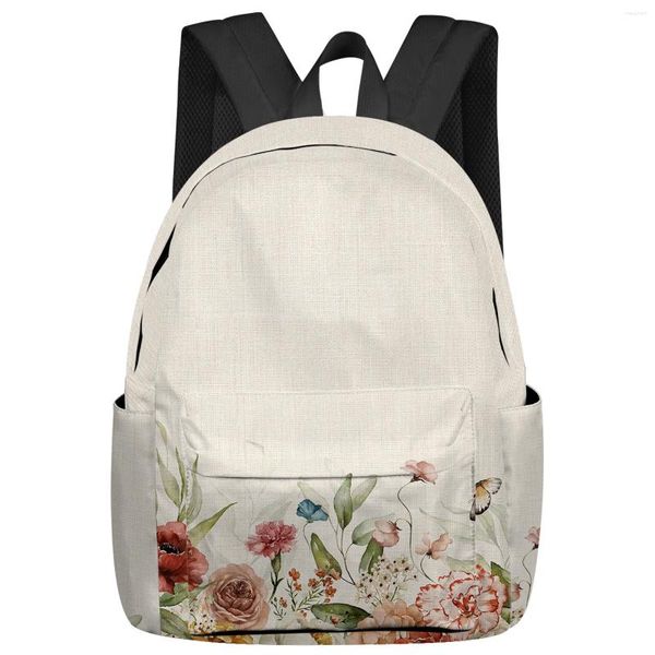 Zaino Spring Flower Rose Student School Borse Laptop Custom for Men Female Travel Mochila