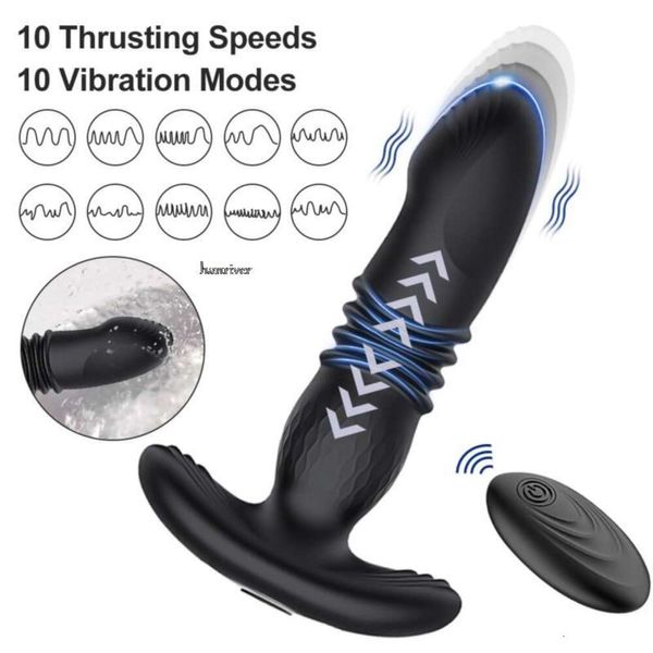 Телескопическая вибрация заглушка Anal Vireless Wireless Demote Sexy Toys для женщин Ass Asal Dillo Massager Men Men Buttplug