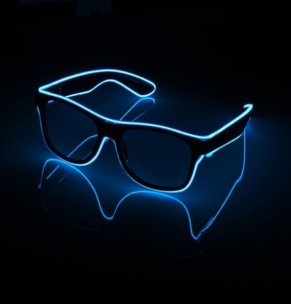 Blinkende Brille El Wire LED -Brille glühende Party liefert Leuchten Neuheiten Geschenk Bright Light Festival Party Glow Sonnenbrille3570472