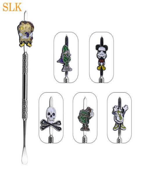 Ferramenta de dabber de cera de 472 polegadas com padrão de óleo de cera Badge Plataformas Dabs Ferramenta de escultura para unhas de metal dabs e pregos de quartzo86755999