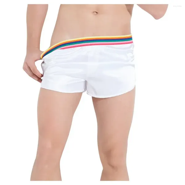 Underpants Männliche Unterwäsche Boxer Spleiß Shorts Stripe Höschen sexy Boxershorts Männer ultra-dünne atmungsaktive Boxer