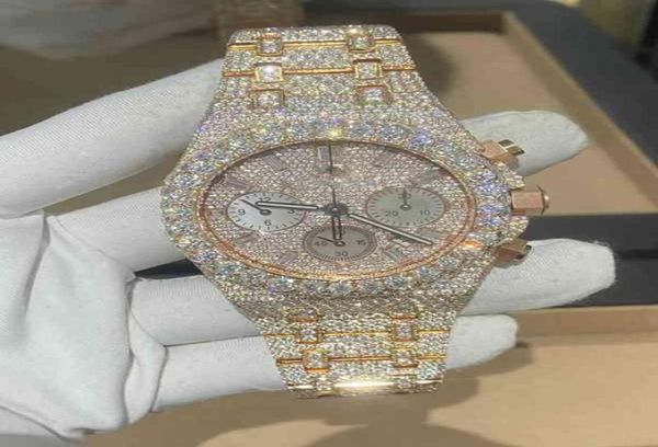 Orologio da polso Luxury VVS1 Men039S Diamond End -End Gioielli Custom Gia Natural Diamond per Watch7WIS 170M6 1EKHP9411609