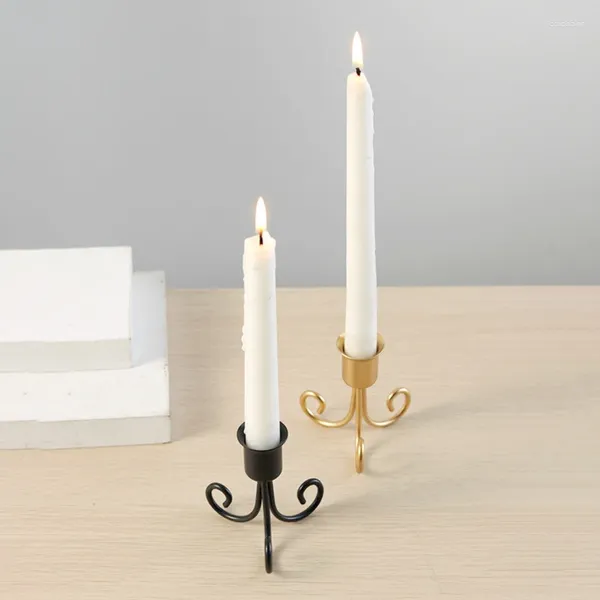 Kerzenhalter 2PCS Metall Candlestick Holder für Tischzentrum Fits Fits Taper Candles Iron Stands Kerzenhalter