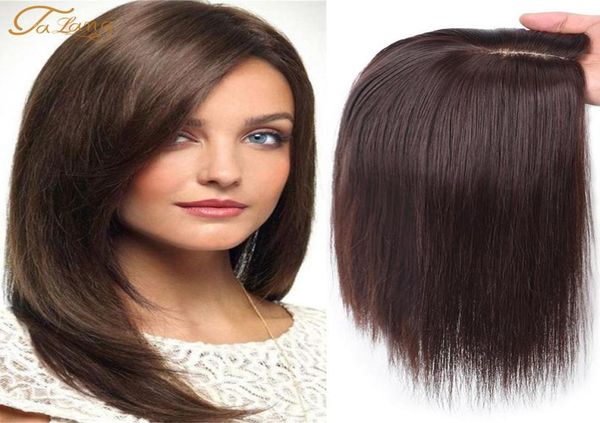 Wigs sintetiche Donne039s Clip per capelli dritti corti in 3 clip topper naturale marrone nera parrucchiere falsa 8403998