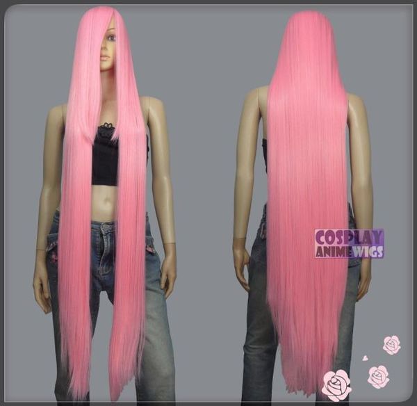 130 см светло -розовый сериал Hitemp 55 см Extan Long Bang Cosplay Wigs 99LLP5040644