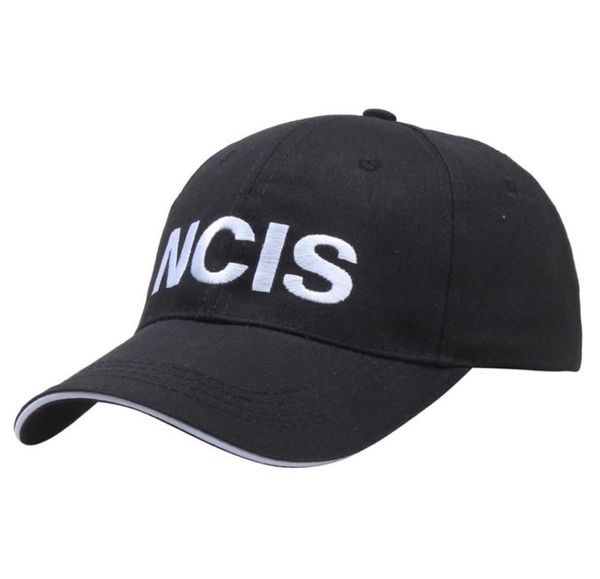 2022 Agente especial NCIS Black Cap para homens Mulheres Bordado Carta Criminal Service Filme Ajuste Baseball Cap78841227308