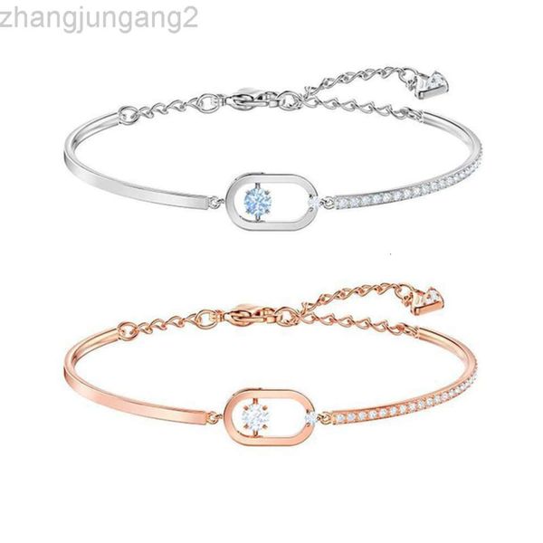 Designer swarovskis gioielli shi jia 1 1 braccialetto ovale abbinata ad arco di deglutizione femmina di deglutizione cristallo bracciale smart femmina