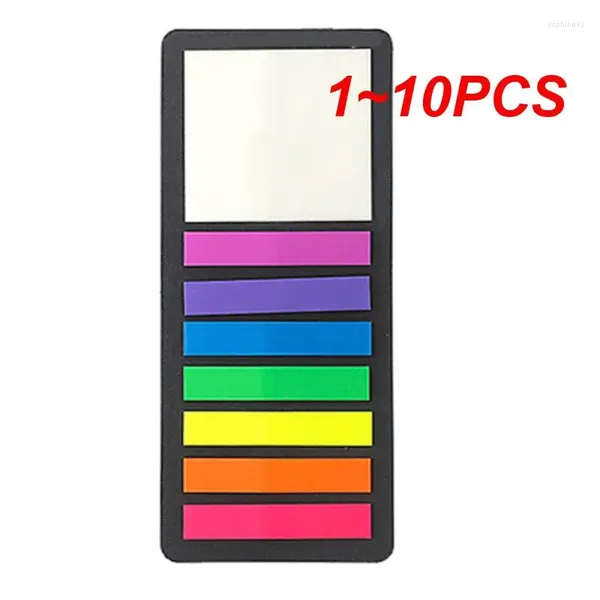 Embrulho de presente 1-10pcs Fluorescência adesiva autônoma Memorando notas pegajos