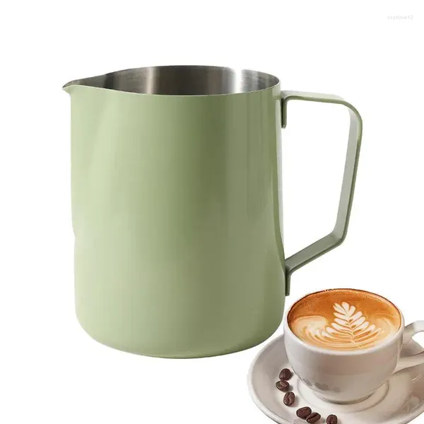 Becher Milchkrüge Anti-Rust-Edelstahlbecher mit ergonomischem Griff Schaum kreidem-resistenter Kaffee-Utensilien