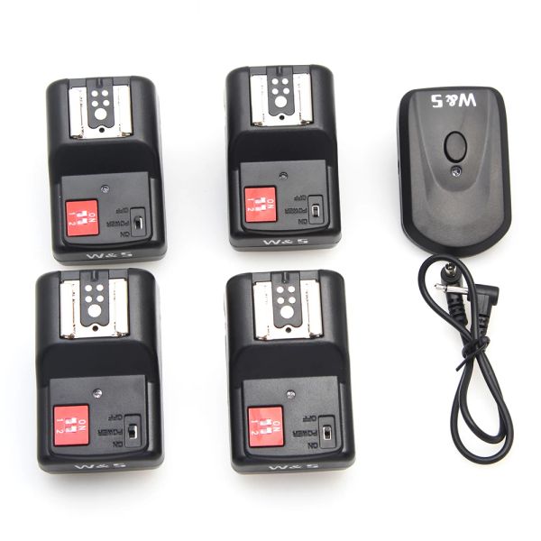 Connettori 4 canali wireless / radio trigger flash / sincronizzatore set con 4 ricevitori per canon Nikon Sigma Speedlite