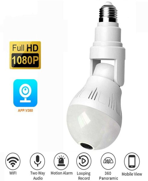 2MP Wi -Fi Panorama Camera Lamp Lamp