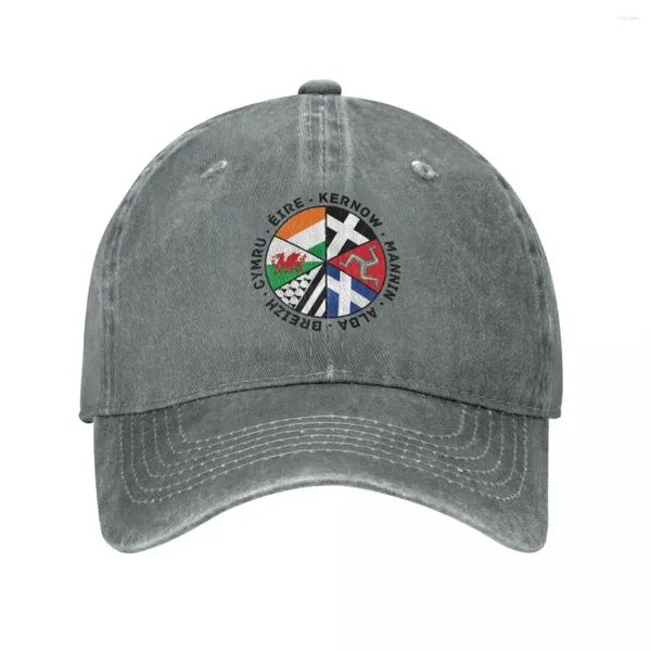 Ball Caps Celtic Nations Flags Galler İskoçya Cornwall Adam İrlanda ve Brittany Kovboy Şapkası Sunhat Erkek Kadınlar