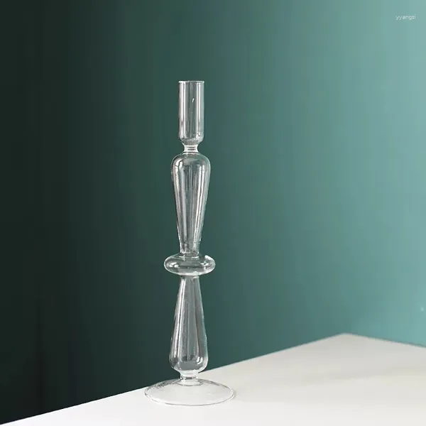 Porta di vetro di candele per decorazioni per la casa Rustico carino piccolo vaso decorativo Nordic Kit Flower