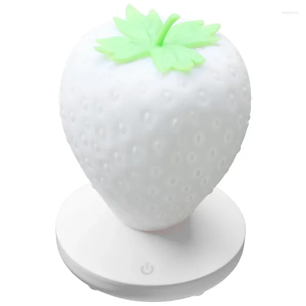 Luci notturne lampada leggera Strawberry silicone per bambini per bambini Gift da letto per bambini decorazione soggiorno