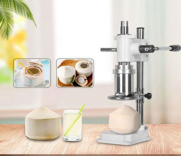 Apri in stile leva commerciale Premere a mano verde Coconut Apertura macchina per pulizia da punzonatura di cocco fresche di cocco fresco7399750
