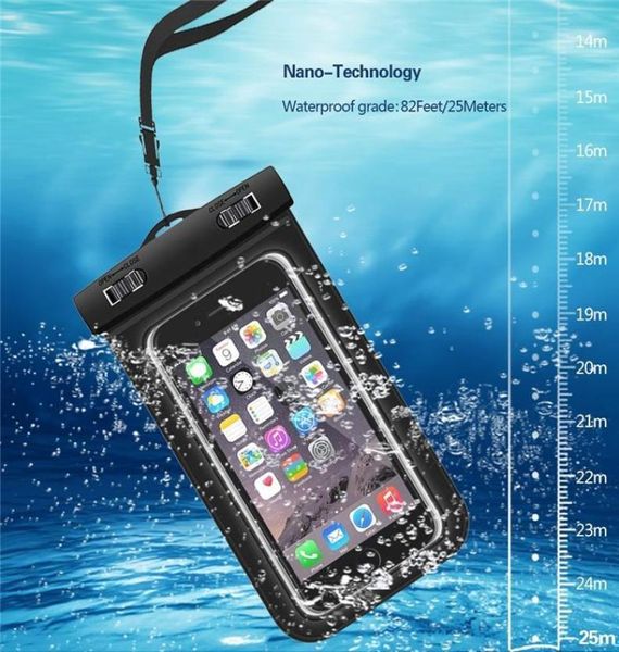 Bolsa de caixa à prova d'água de bolsa seca bolsa de telefone universal de proteção de proteção de proteção com bolsas de bússola para nadar de mergulho para smartphone até 53073147