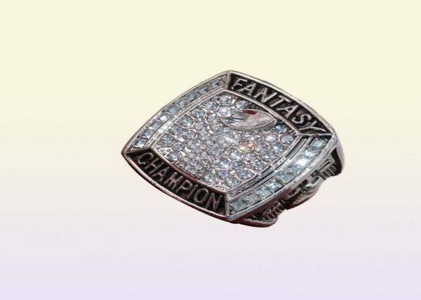 USA TAMANHO 8 a 14 PREÇO DE FACTORY PREÇO 2019 Silver Fantasy Football Ship Ring com caixa de exibição de madeira para fãs 6851011